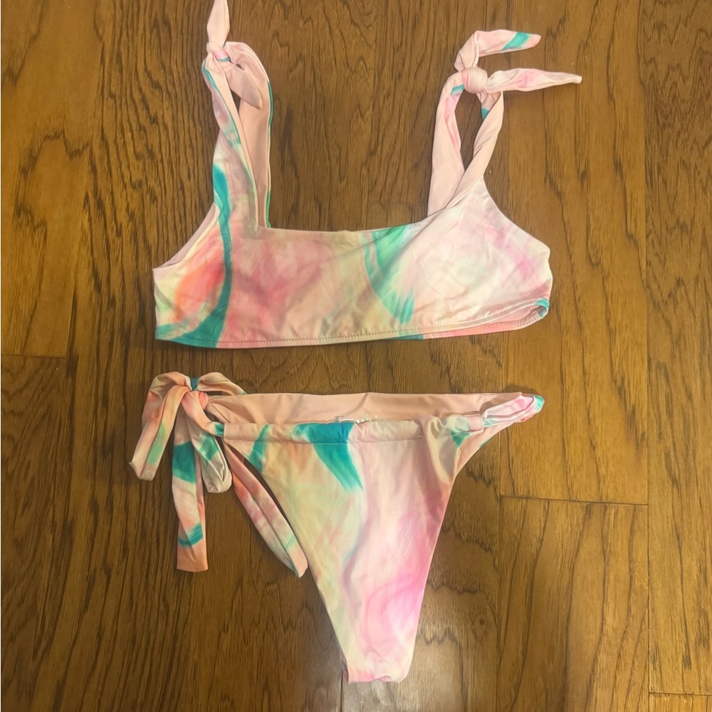 Frankie's Bikinis Colorful Tie-Dye Bikini Set